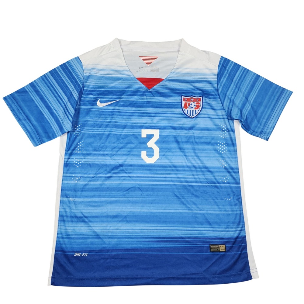 Nike USA USMNT Jersey Mens S Blue 2015/16 Away Dri-FIT Soccer #3